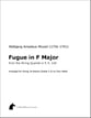 Fugue in F Major Orchestra sheet music cover